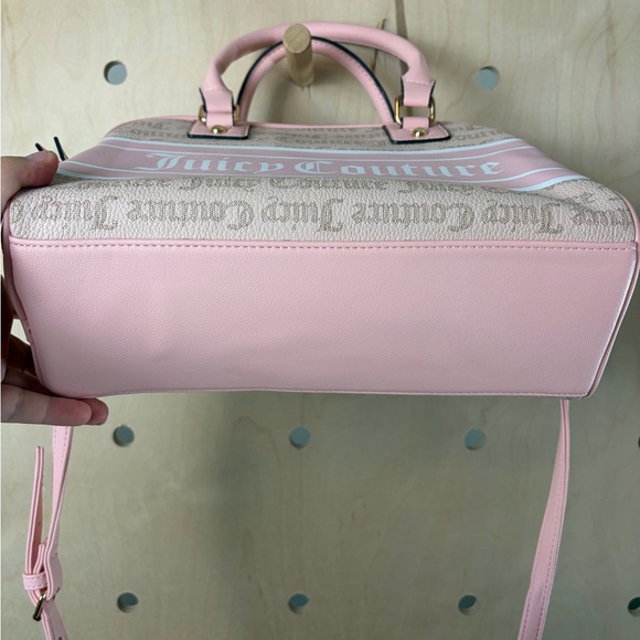 Juicy Couture Sandstone Fashionista Bowler Satchel Pink/Tan - Picture 5 of 11